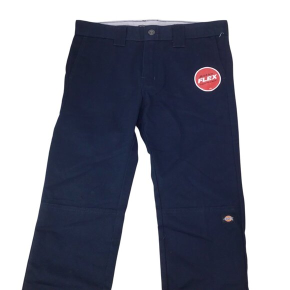 Dickies Pants NWT Boys Flex Skinny Fit Blue Straight Utility Double Knee Twill - Picture 1 of 7